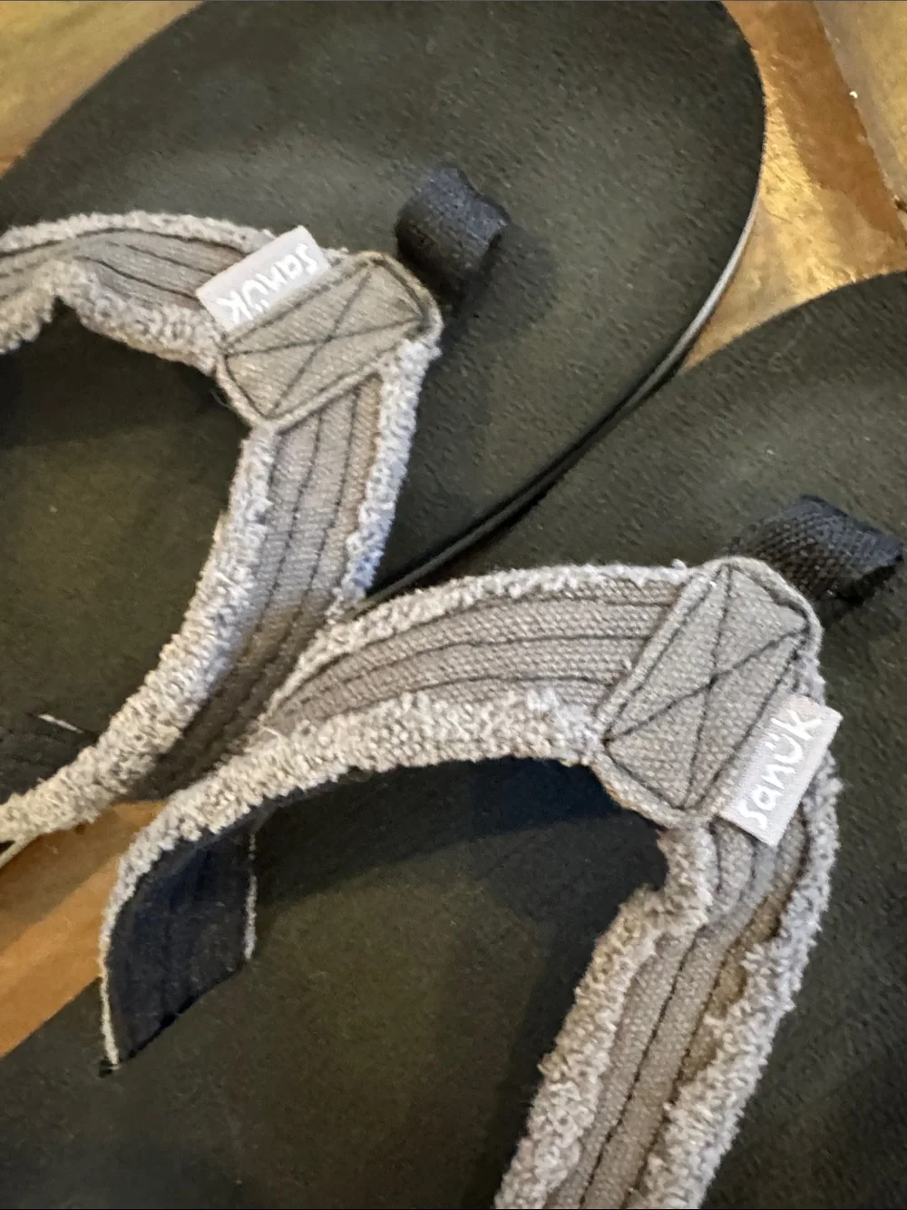 EUC Kid’s Sanuk sandals. Size 6-7